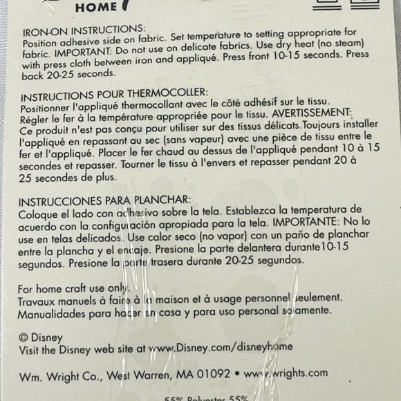 Wright's Disney Home Princess Collection Iron On Patch Snow White Quick Easy - Picture 5 of 6